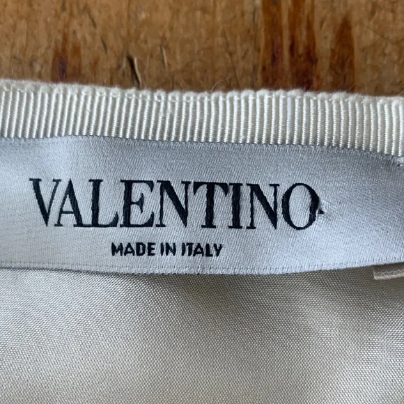 Valentino White Floral Silk Wool Mini Skirt - Picture 6 of 16